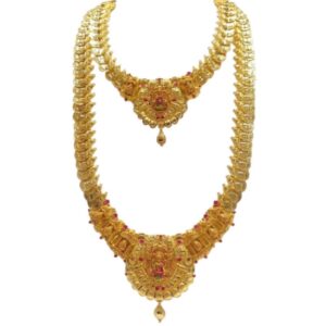 Traditional Lakshmi Kasu Aram Set-77gm