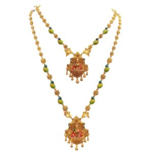 New Multi Color Plated Aram With Necklace-Gold