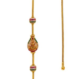 Semi Antique Lakshmi Mugappu Chains-23.890 gram