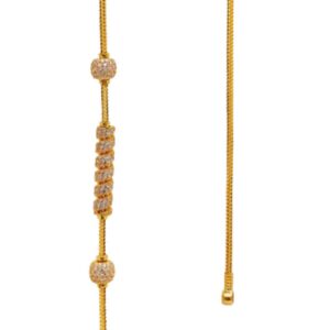 Spiral White Stone Mugappu Chain