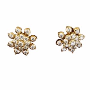 Exclusive Gold White Stone Drops
