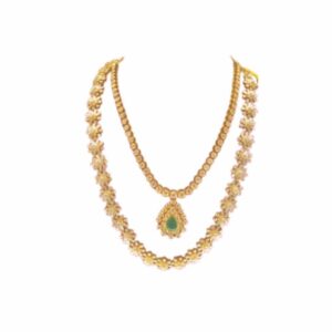 Latest Modern White Stone Nacklace Set