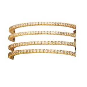 White Stone Bangles
