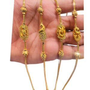 Elegant Peacock Gold Mugappu Chains