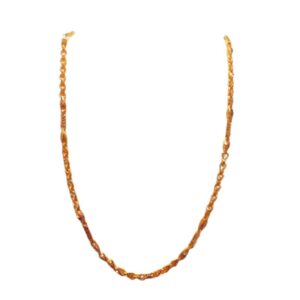 Carved Links Gold Chain