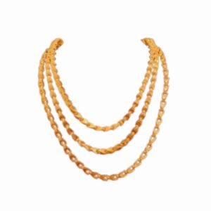 Pure Gold Three Layer Nacklace Set