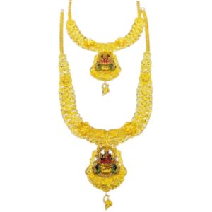 Elegant Lakshmi Design Gold Necklace Set