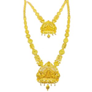 Lakshmi Pendant Temple Gold Necklace  Set