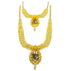 Pure Gold Lakshmi Design Necklace Set