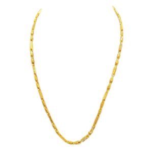 Spiraling Squres Gold Chain