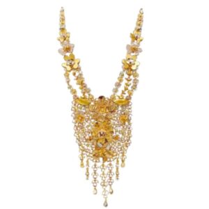 Pure Gold Layer Floral Necklace