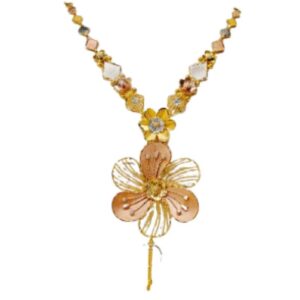 Amazing Gold Floral Design Necklace