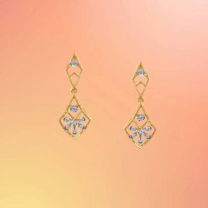 Twin Swirl Diamond Drop Earrings