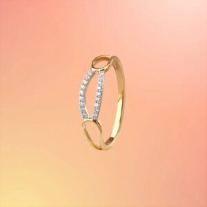 Abstract Cutout Diamond Ring