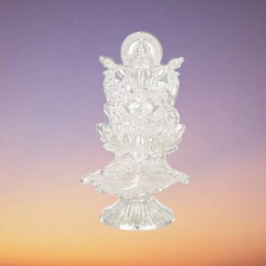 Lord Ganesha Silver Vilakku