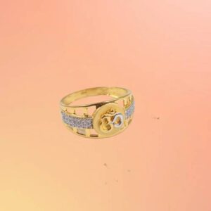 om diamond gents ring