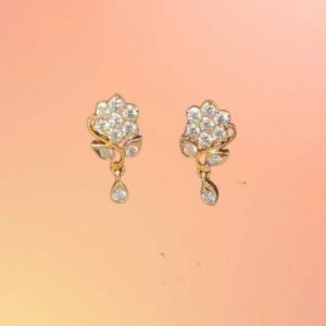 Real Diamonds Party Wear 12.019Gm Diamond Drop Earrings
